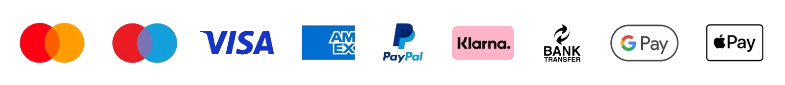 Payment methods accepted